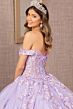 Elizabeth K GL3182 Floral Corset Bodice Long Train Quince Gown