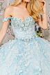 Elizabeth K GL3183 Applique Waist Off-The-Shoulder Quinceanera Dress
