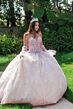 GLS by Gloria GL3234 Embroidered Bodice Bell Sleeve Quinceanera Dress