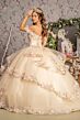 GLS by Gloria GL3240 Floral Off The Shoulder Pannier Skirt Quince Gown