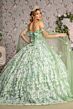 GLS by Gloria GL3451 Hanging Sleeve Sweetheart Neck Quinceanera Dress