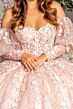 GLS by Gloria GL3466 Juliet Sleeve Petal Train Quinceanera Dress