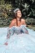 GLS by Gloria GL3468 Cape Sleeve Sweetheart Neck Quince Gown
