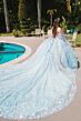 GLS by Gloria GL3468 Cape Sleeve Sweetheart Neck Quince Gown