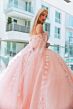 GLS by Gloria GL3468 Cape Sleeve Sweetheart Neck Quince Gown