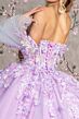 GLS by Gloria GL3470 Corset Bodice Bell Sleeve Quinceanera Dress