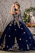 GLS by Gloria GL3471 Sheer Cape Embroidered Velvet Quince Gown