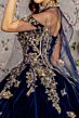 GLS by Gloria GL3471 Sheer Cape Embroidered Velvet Quince Gown