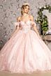 GLS by Gloria GL3475 Illusion Corset Sweetheart Neck Quince Gown