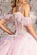 GLS by Gloria GL3483 Cold-Shoulder Illusion Bodice Quinceanera Dress