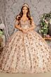 GLS by Gloria GL3485 Back Bow Off The Shoulder Quinceanera Dress