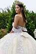 GLS by Gloria GL3504 Illusion Bodice Off-The-Shoulder Quince Gown