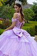 GLS by Gloria GL3520 Cold-Shoulder Strap Ruffle Hem Quince Gown