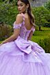 GLS by Gloria GL3520 Cold-Shoulder Strap Ruffle Hem Quince Gown