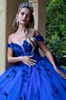 GLS by Gloria GL3521 Royal Blue Off The Shoulder Quinceanera Dress