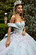 GLS by Gloria GL3523 Off-The-Shoulder Illusion Corset Quince Dress