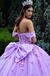 GLS by Gloria GL3524 Scoop Neck Streamer Back Bow Quince Dress