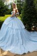 GLS by Gloria GL3527 Beaded Sheer Bodice Back Bow Quince Dress