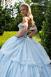GLS by Gloria GL3527 Beaded Sheer Bodice Back Bow Quince Dress