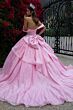 GLS by Gloria GL3527 Beaded Sheer Bodice Back Bow Quince Dress