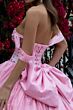 GLS by Gloria GL3527 Beaded Sheer Bodice Back Bow Quince Dress