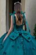 GLS by Gloria GL3529 Bow Strap Gathered Skirt Beaded Quince Dress