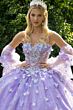 GLS by Gloria GL3541 Removable Sleeve Butterfly Applique Quince Dress