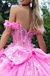 GLS by Gloria GL3547 Floral Sweetheart Neck Bow Train Quince Gown