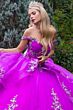 GLS by Gloria GL3548 Back Bow Off-The-Shoulder Quince Dress