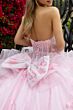 GLS by Gloria GL3549 Sheer Bodice Ruffle Skirt Quince Dress