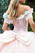 GLS by Gloria GL3554 Off-The-Shoulder Floral Neck Quince Dress