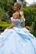 GLS by Gloria GL3555 Ruffle Off-The-Shoulder Back Bow Quince Dress