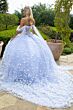 GLS by Gloria GL3571 Back Streamer Illusion Bodice Quince Dress