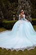 GLS by Gloria GL3577 Sweetheart Neck Sheer Topper Quince Gown