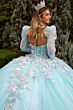GLS by Gloria GL3577 Sweetheart Neck Sheer Topper Quince Gown