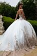 GLS by Gloria GL3578 Jeweled Topper Sheer Train Quince Dress