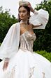 GLS by Gloria GL3578 Jeweled Topper Sheer Train Quince Dress