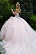GLS by Gloria GL3596 Off-The-Shoulder Ruffle Skirt Quince Dress