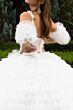 GLS by Gloria GL3610 Plunging Neck Ruffle Skirt Quince Dress
