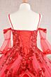 Elizabeth K GK104 Ruffle Skirt Cold-Shoulder Mini Pageant Gown