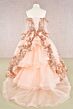 Elizabeth K GK104 Ruffle Skirt Cold-Shoulder Mini Pageant Gown
