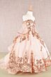 Elizabeth K GK104 Ruffle Skirt Cold-Shoulder Mini Pageant Gown