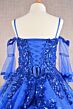 Elizabeth K GK104 Ruffle Skirt Cold-Shoulder Mini Pageant Gown