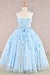 Elizabeth K GK105 Hooded Cape Floral Applique Mini Pageant Gown