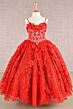 Elizabeth K GK105 Hooded Cape Floral Applique Mini Pageant Gown