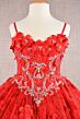 Elizabeth K GK105 Hooded Cape Floral Applique Mini Pageant Gown