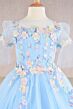 Elizabeth K GK107 Sheer Neck Flounce Sleeve Mini Pageant Gown