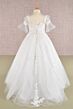 Elizabeth K GK107 Sheer Neck Flounce Sleeve Mini Pageant Gown