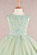 Elizabeth K GK108 Bateau Neck Cap Sleeve Mini Pageant Gown