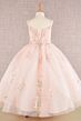 Elizabeth K GK109 Applique Strap Lace-Up Back Mini Pageant Gown